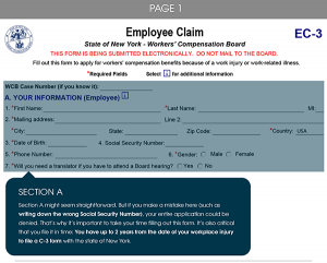NY Workers Compensation C-3 Form : Injury Attorney